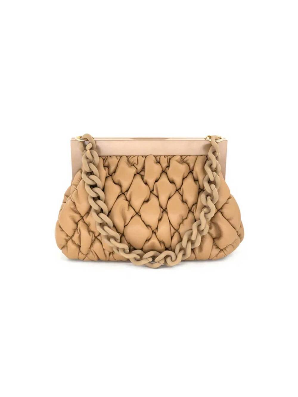 NEW BC HANDBAGS women's quilted shoulder bag in beige